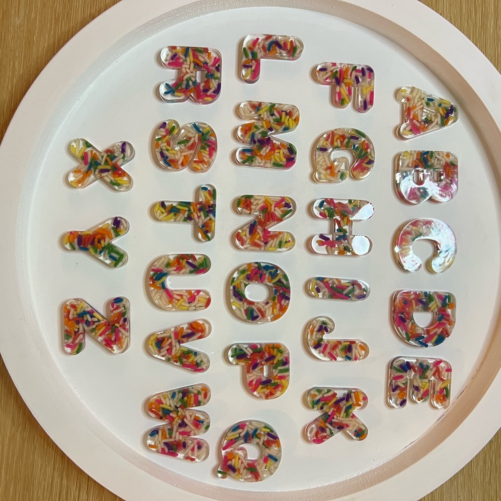 Colorful Alphabet Resin Letters